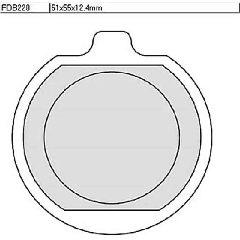 Brzdové destičky FERODO FDB220P 51x55x12,2mm KAWASAKI Z, Z/ZG 1000/1300 1979-1987 Must-Have