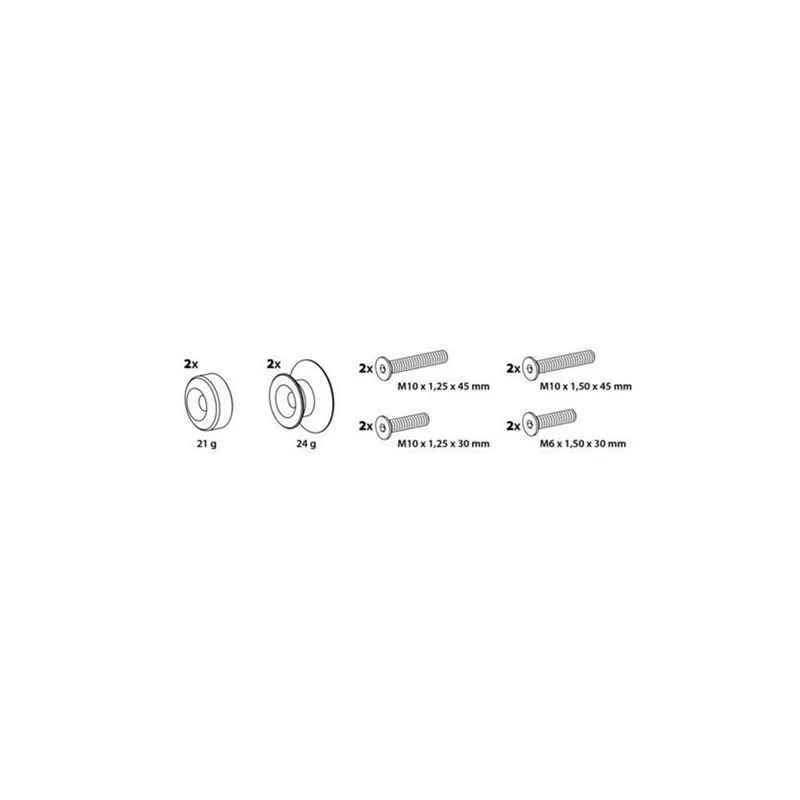 Akce Lampa 90343 Adaptéry pro stojany motorek černé 10mm 2ks