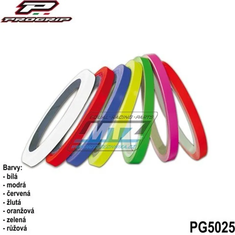 Polepy ráfků PG5025 + aplikátor - zelené (florescentní) - šířka 7mm Prémiový