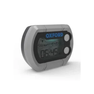 Cenový Hit hodiny a teploměr na motocykl voděodolné, OXFORD (stříbrná)