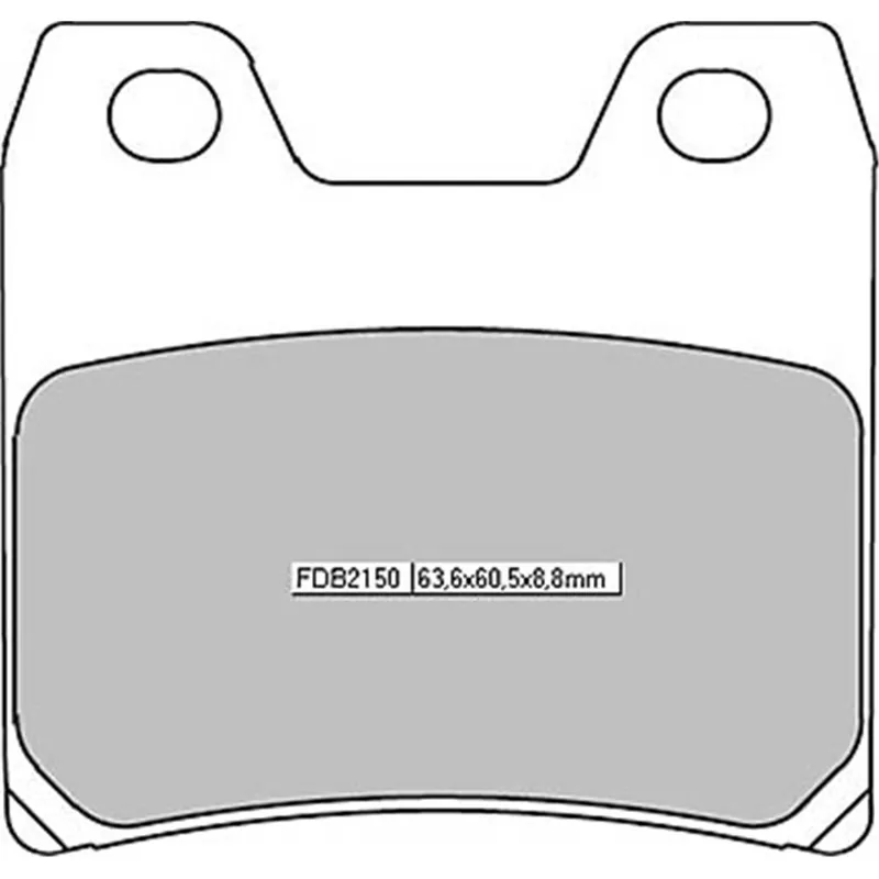 Brzdové destičky FERODO FDB 2150ST 63,6x60,5x8,8mm YAMAHA FZS, XJR 1000/1300 2001-2012 Moderní