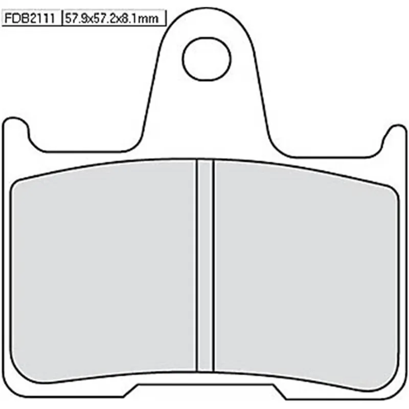 Brzdové destičky FERODO FDB 2111P 59,9x57,2x8,1mm KAWASAKI GTR, ZX-7RR, ZZR, SUZUKI GSF, GSX, GSX-R 600-1400 1996-2015 Oblíbený