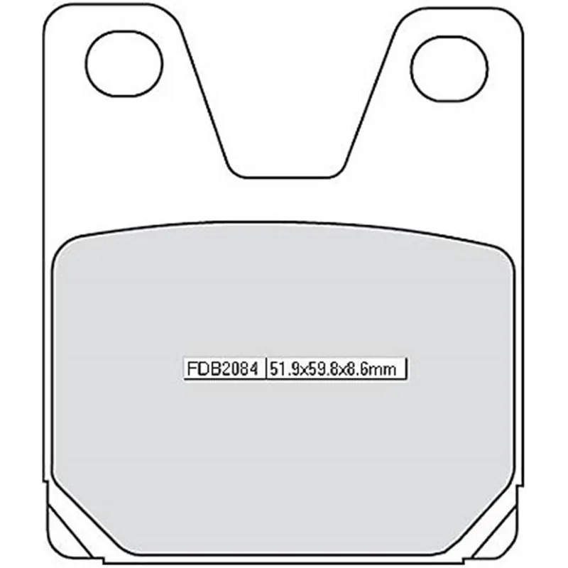 Brzdové destičky FERODO FDB 2084P 51,9x59,8x8,6mm YAMAHA YZF, YZF-R1 750/1000 1998-2001 Zlevněný