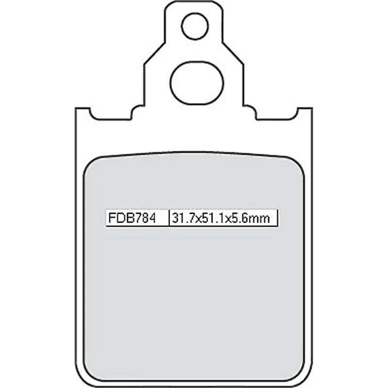 Časově Omezené Brzdové destičky FERODO FDB 784AG 31,7x51,1x5,6mm ITALJET FORMULA