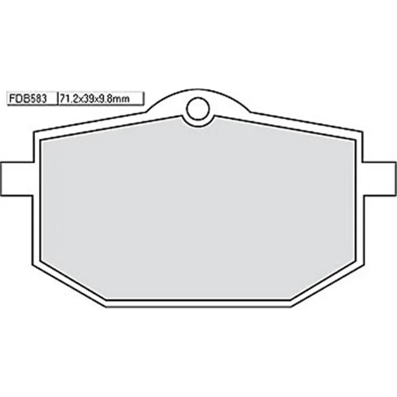 Brzdové destičky FERODO FDB 583P 71,2x39x9,8mm Ruční Výroba