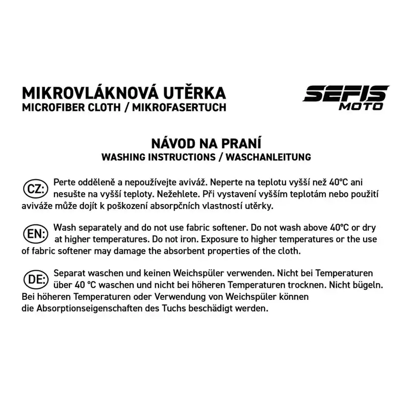 SEFIS Supreme mikrovláknová utěrka 800GMS 40*30cm Rychlé Dodání