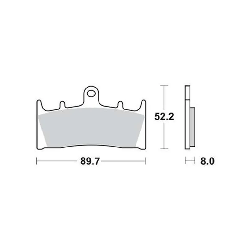 Brzdové destičky Standard TRW MCB 659 52,2x89,7x8mm KAWASAKI VN, ZR, ZRX, ZX-6R, ZX-7R, ZX-9R, SUZUKI GSF, GSX, GSX-R, VZ 600-1600 1996-2008 Sleva