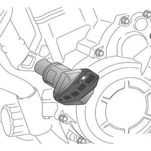 Záruka V Ceně Pádové protektory rámu PUIG R12 4705N černý s šedou gumou