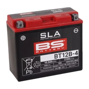 Továrně aktivovaná motocyklová baterie BS-BATTERY BT12B-4 (YT12B-4) SLA Výhodná Nabídka