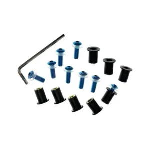 Cenově Výhodný Imbusy pro plexi vč. matic M5 v pryžovém pouzdře a podložek, OXFORD (modrý elox)