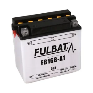 Konvenční motocyklová baterie FULBAT FB16B-A1 (YB16B-A1) Včetně balení kyseliny Nakupujte Hned