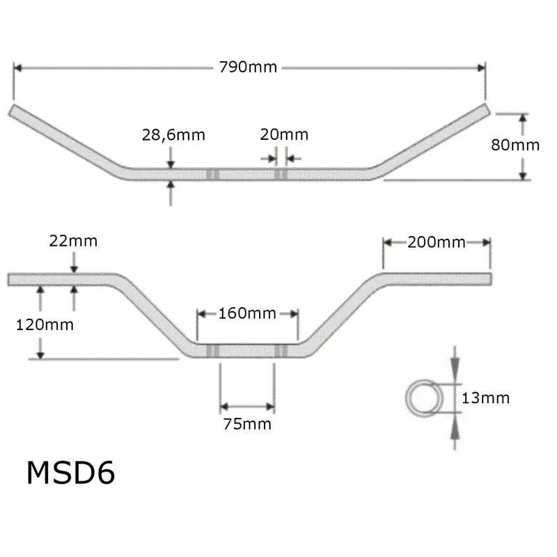 Top Prodej MSD6 řídítka 28,6mm