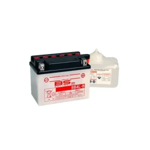 Konvenční motocyklová baterie BS-BATTERY BB4L-B (YB4L-B) Včetně balení kyseliny Cenově Výhodný