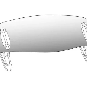 Originální Přídavné plexi nastavitelné PUIG 6375W clip-on průhledný