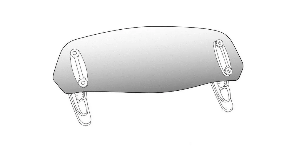 Originální Přídavné plexi nastavitelné PUIG 6375W clip-on průhledný