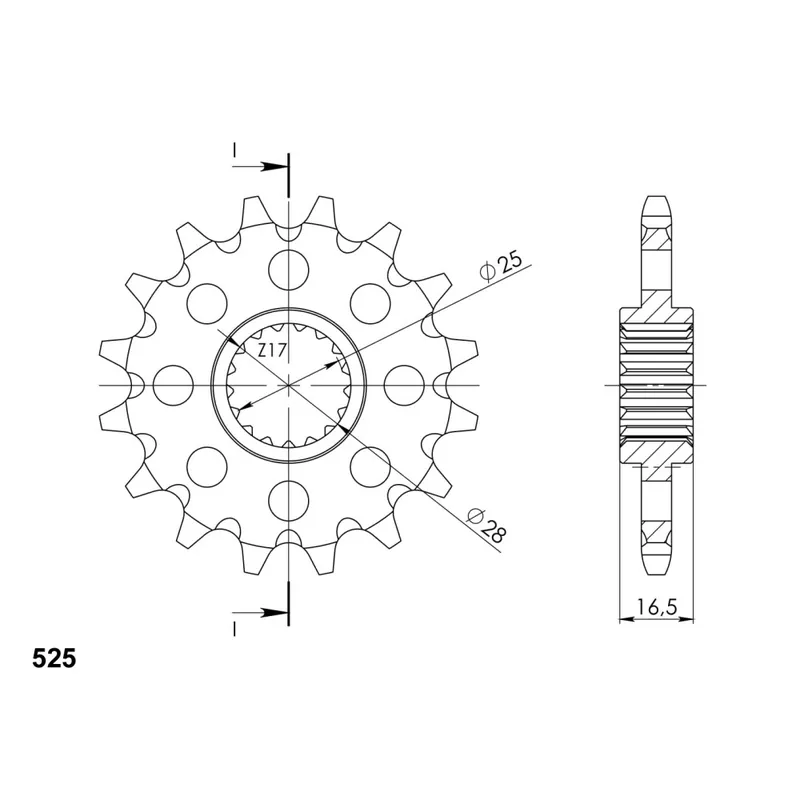 Řetězové kolečko SUPERSPROX CST-1904:17 17 zubů, 525 Objednat Nyní