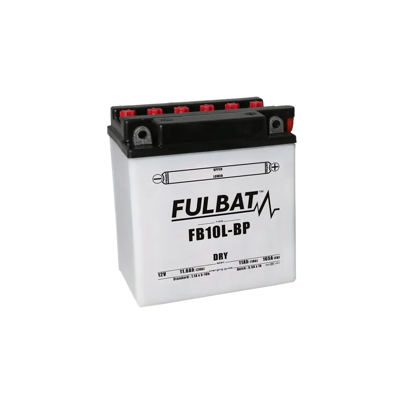 Nejprodávanější Konvenční motocyklová baterie FULBAT FB10L-BP  (YB10L-BP) Včetně balení kyseliny