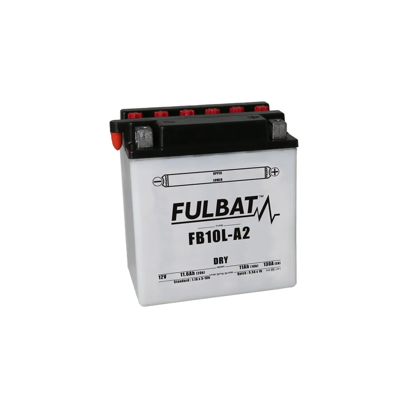 Konvenční motocyklová baterie FULBAT FB10L-A2  (YB10L-A2) Včetně balení kyseliny Rychlé Dodání