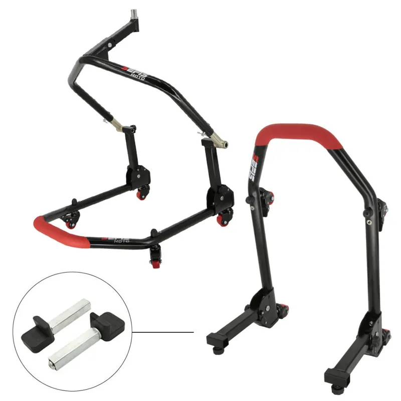 SEFIS M20U přední sklopný pojízdný stojan do krku řízení a zadní stojan set - packy Cenově Výhodný