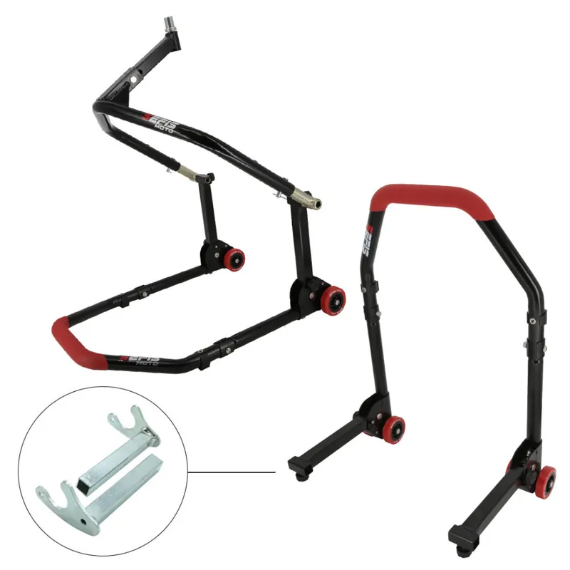 Hromadná Objednávka SEFIS M20 přední sklopný stojan do krku řízení a zadní stojan set - háky