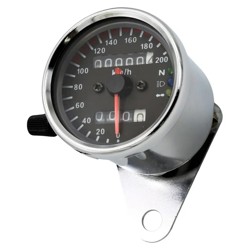 mechanický analogový tachometr  na motocykl retro 200 chrom Speciální Cena