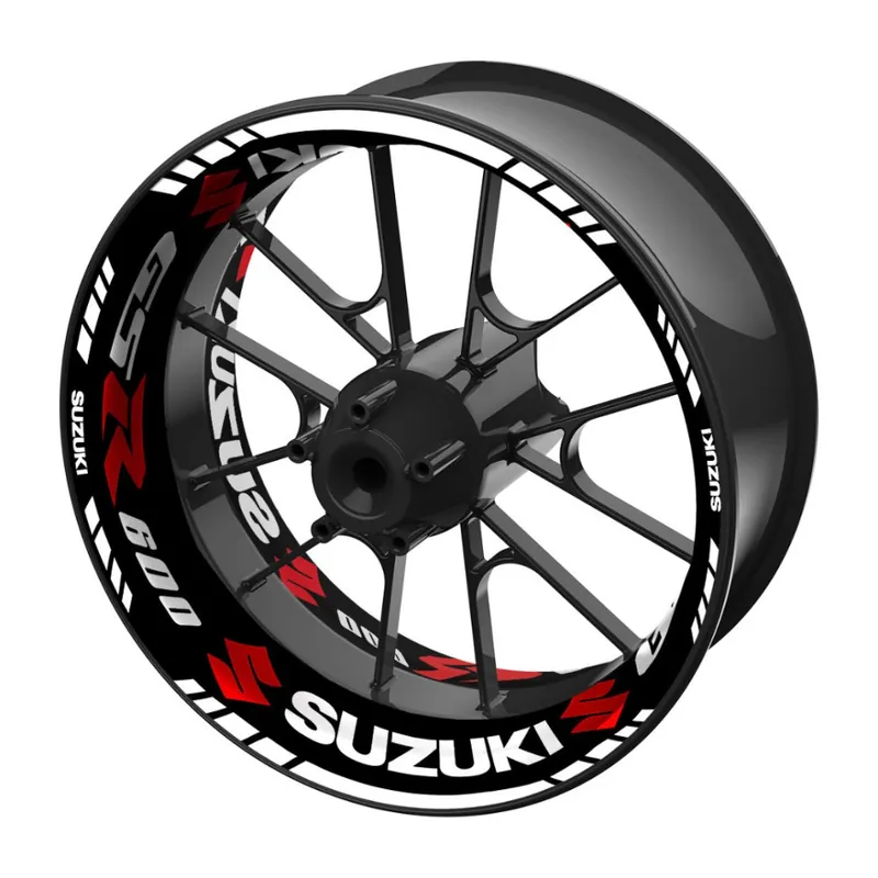Oblíbený jednodílné polepy na kola SUZUKI GSR 600 černá
