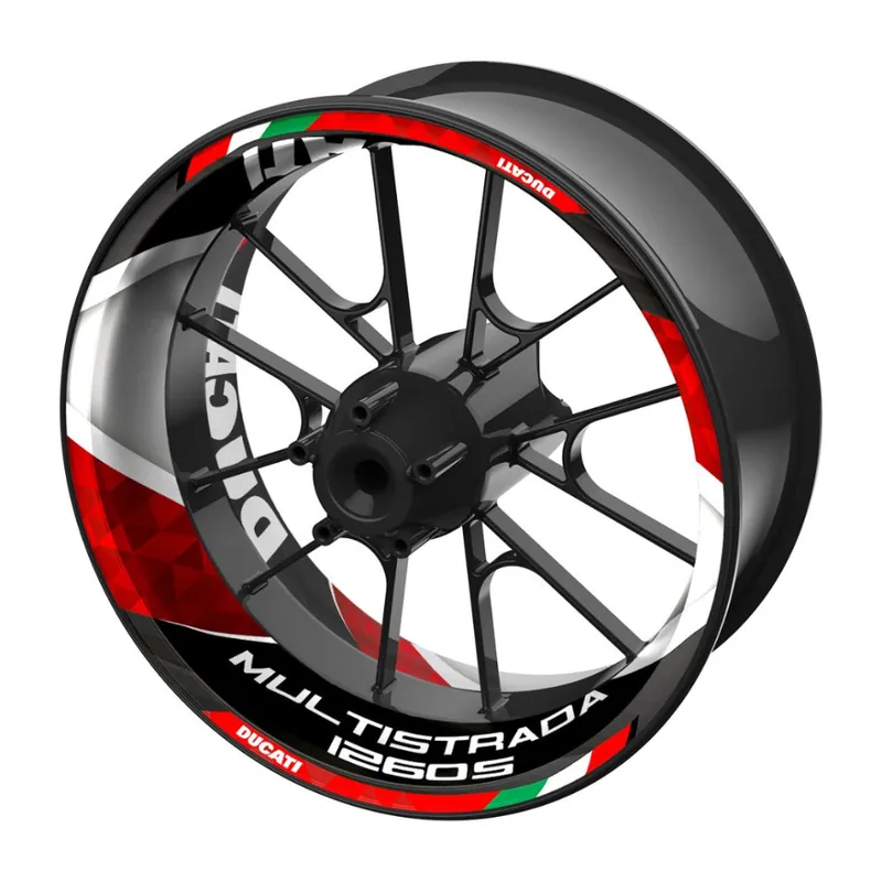 jednodílné polepy na kola DUCATI Multistrada 1260S černá Ruční Výroba