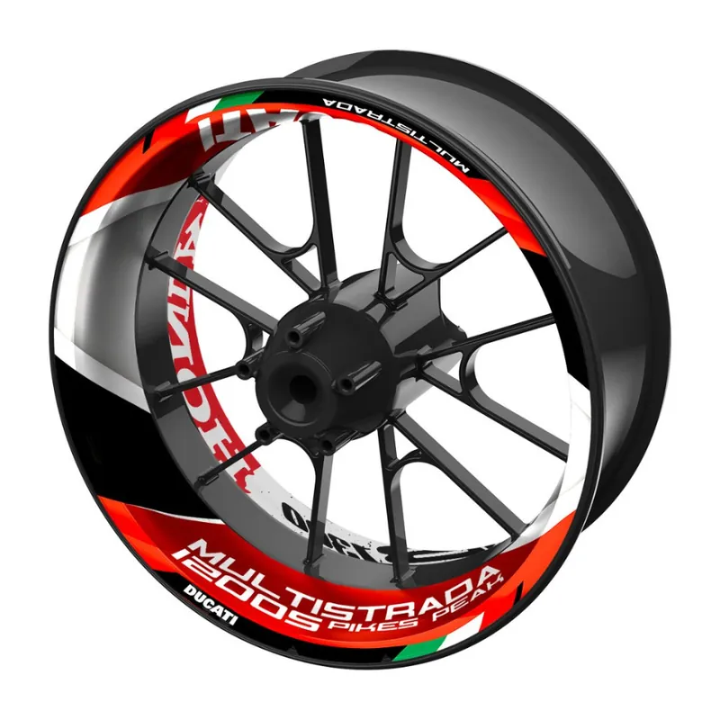 jednodílné polepy na kola DUCATI Multistrada 1200S Pikes Peak černá Zlevněný