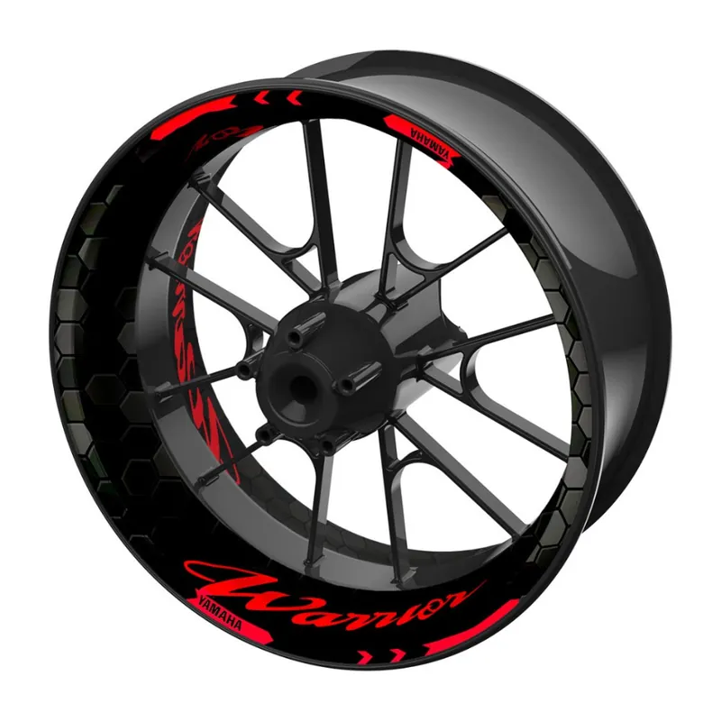 jednodílné polepy na kola YAMAHA Warrior černo-červená Cenový Hit