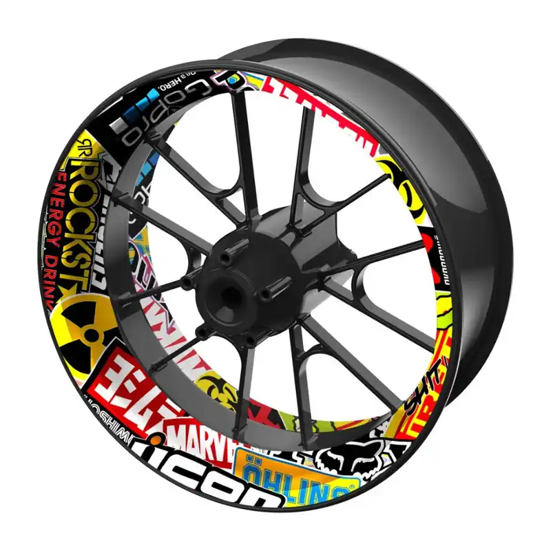 jednodílné polepy na kola STICKER Celosvětová Doprava