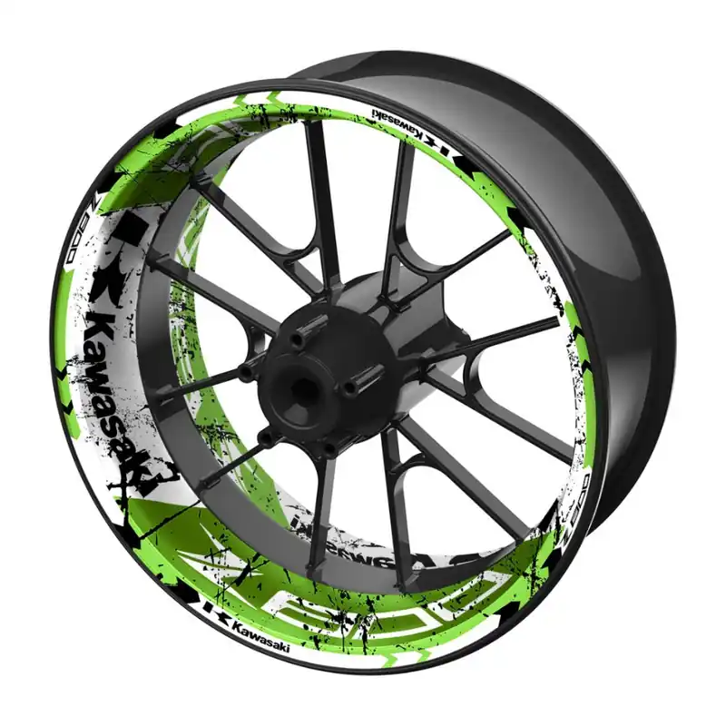jednodílné polepy na kola KAWASAKI Z800 světle zelená Ověřený