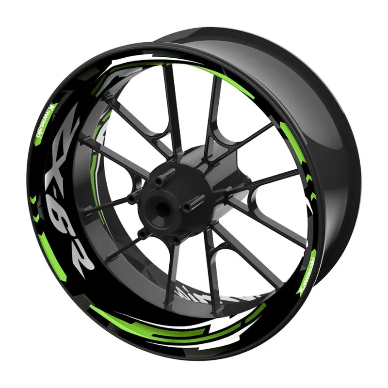 jednodílné polepy na kola KAWASAKI ZX6R Ninja Vrácení Zdarma