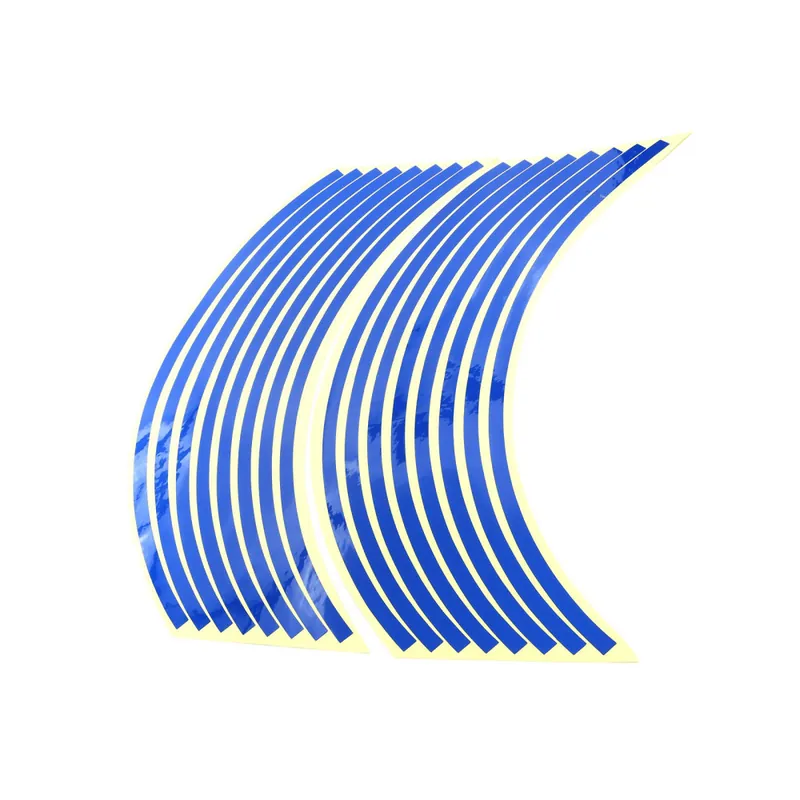 Víkendová Akce Reflexní celé proužky na kola motocyklu modrá