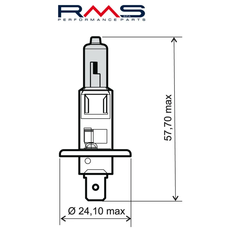 Žárovka RMS 246510035 12V 55W, H1 bílá Nová Kolekce