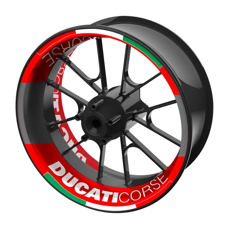 Autentický dvoudílné polepy na kola DUCATI CORSE