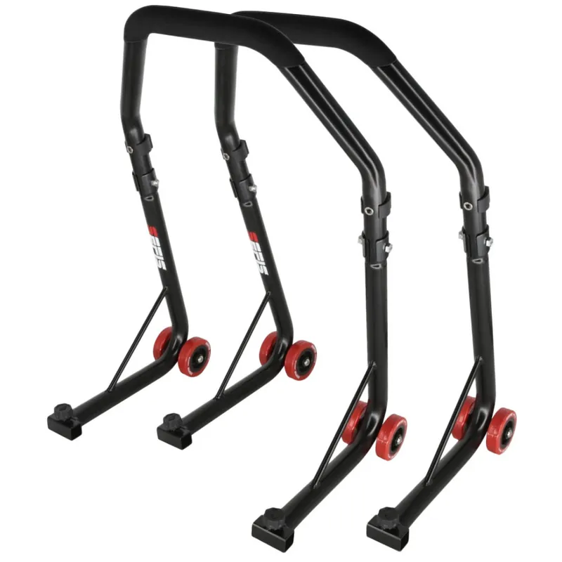 Akční Cena SEFIS D18 moto stojan přední a zadní set pro 125cc-450cc - černý