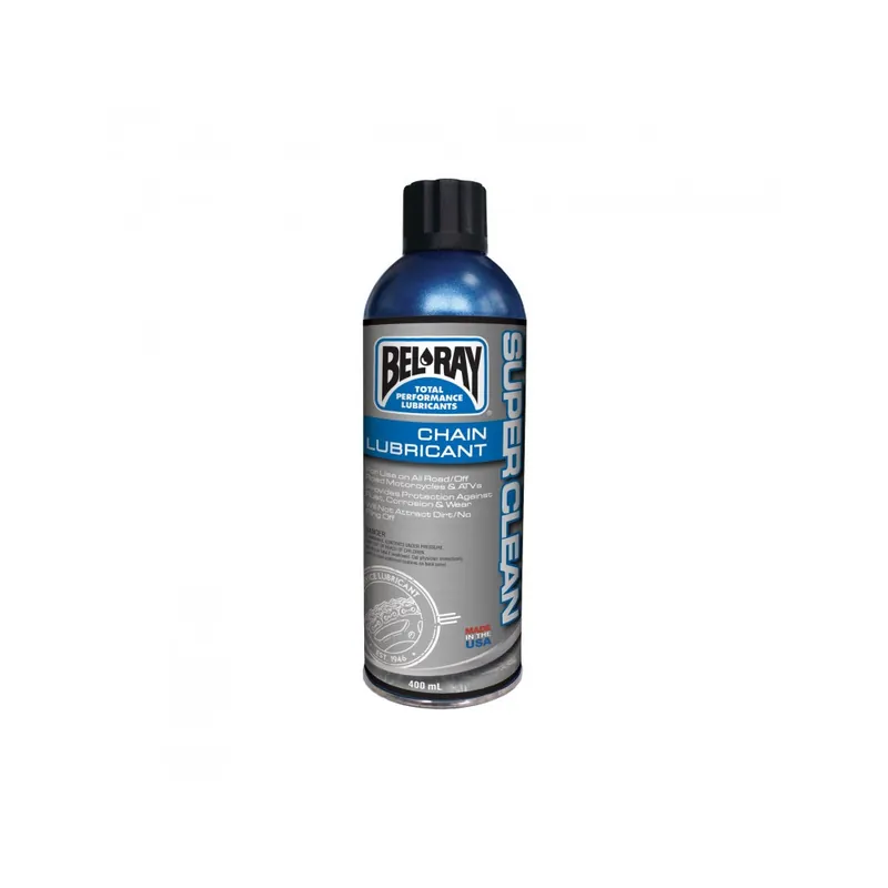 Mazivo na řetěz Bel-Ray SUPERCLEAN CHAIN LUBRICANT (175ml sprej) Celosvětová Doprava