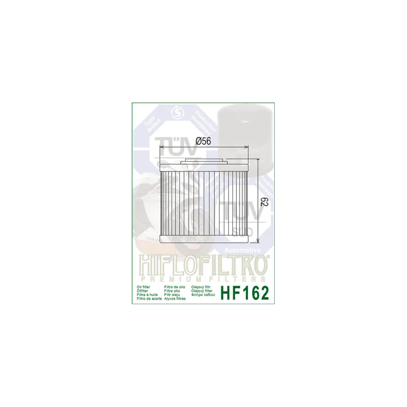 Olejový filtr HIFLOFILTRO HF162 Nízká Cena