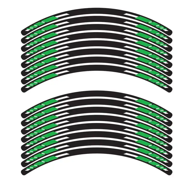 sada 4-dílných polepů EASY na kola motocyklu zelená Levný