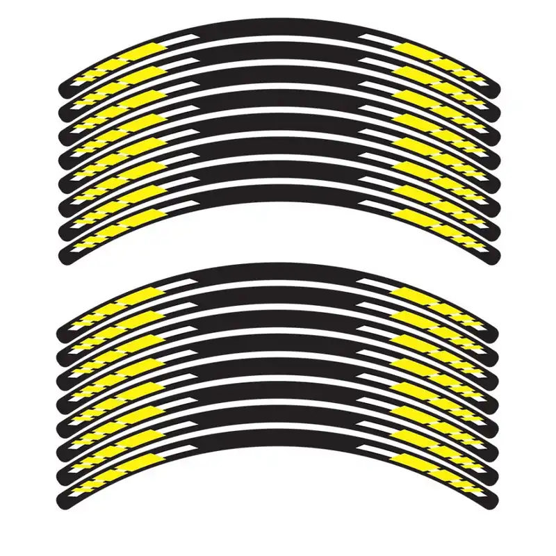 sada 4-dílných polepů EASY na kola motocyklu žlutá Dokud Zásoby Vydrží