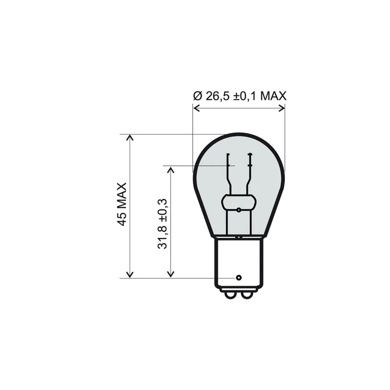 Velkoobchod Lamp RMS 246510371 12V 21/5W, BAY15D červená
