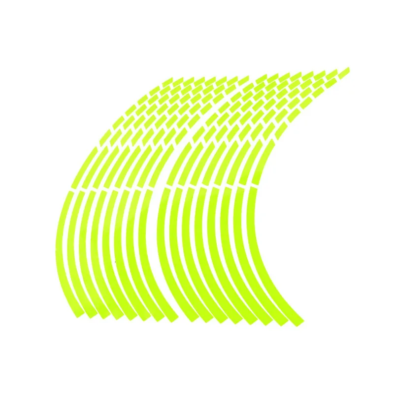 Dokud Zásoby Vydrží Reflexní dělené proužky na kola motocyklu fosforově zelená