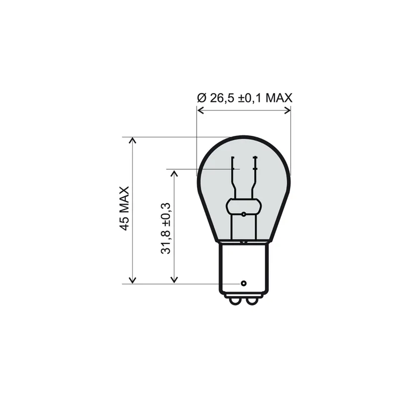 Cenová Bomba Lamp RMS 246510461 12V 21W S25 BAU15S (10pcs)