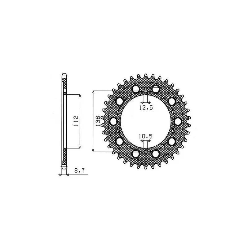 Limitovaná Edice Ocelová rozeta pro sekundární řetězy typu 530, BRAKING (41 zubů)