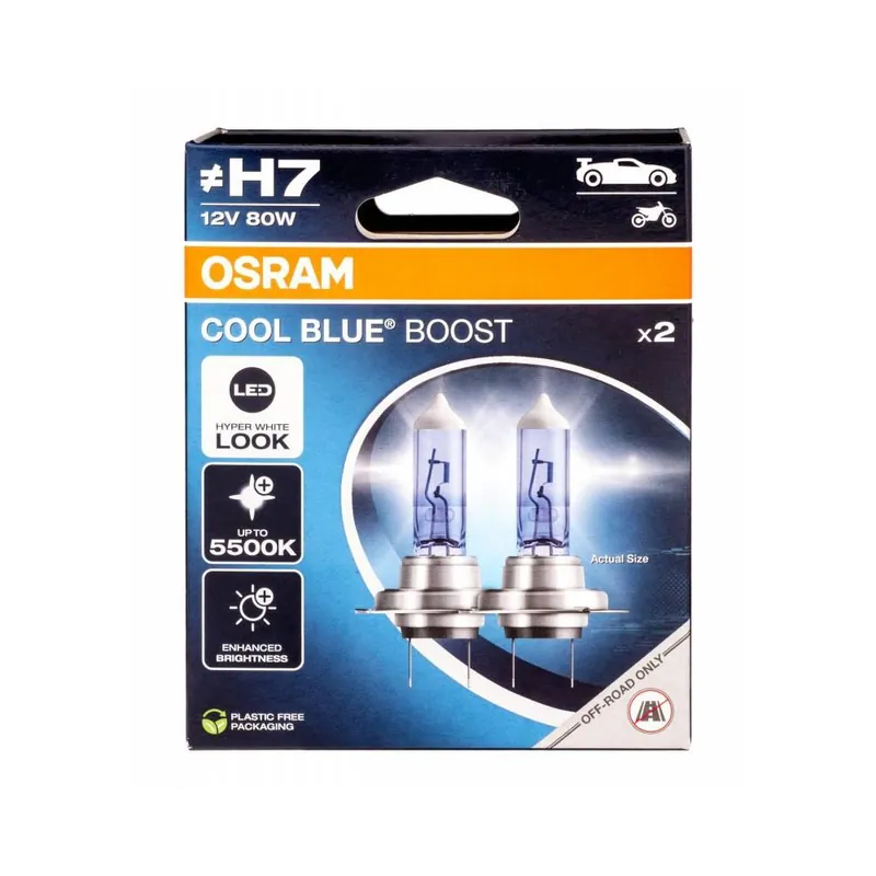 žárovky H7 12V 80W (patice PX26d) OSRAM COOL BLUE BOOST (bez homologace) (2 ks v boxu) Dokud Zásoby Vydrží