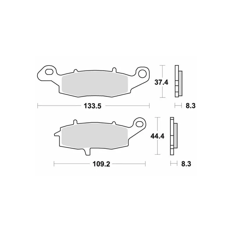 Brzdové destičky, BRAKING (sinterová směs CM55) 2 ks v balení Expresní Doručení