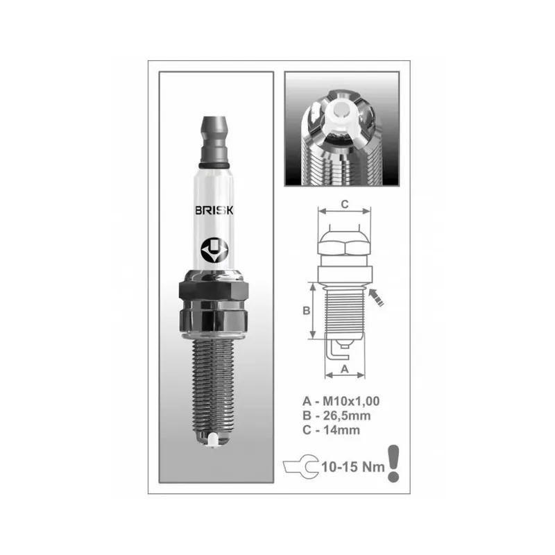 Zapalovací svíčka COR12LGS Silver Racing, BRISK - Česká Republika Expresní Doručení