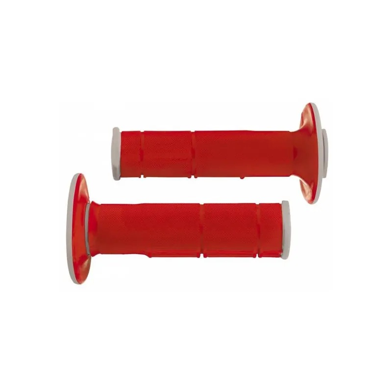 Velkoobchod Gripy Racing (dvouvrstvé, měkké), RTECH (červeno-šedé, pár, délka 116 mm)