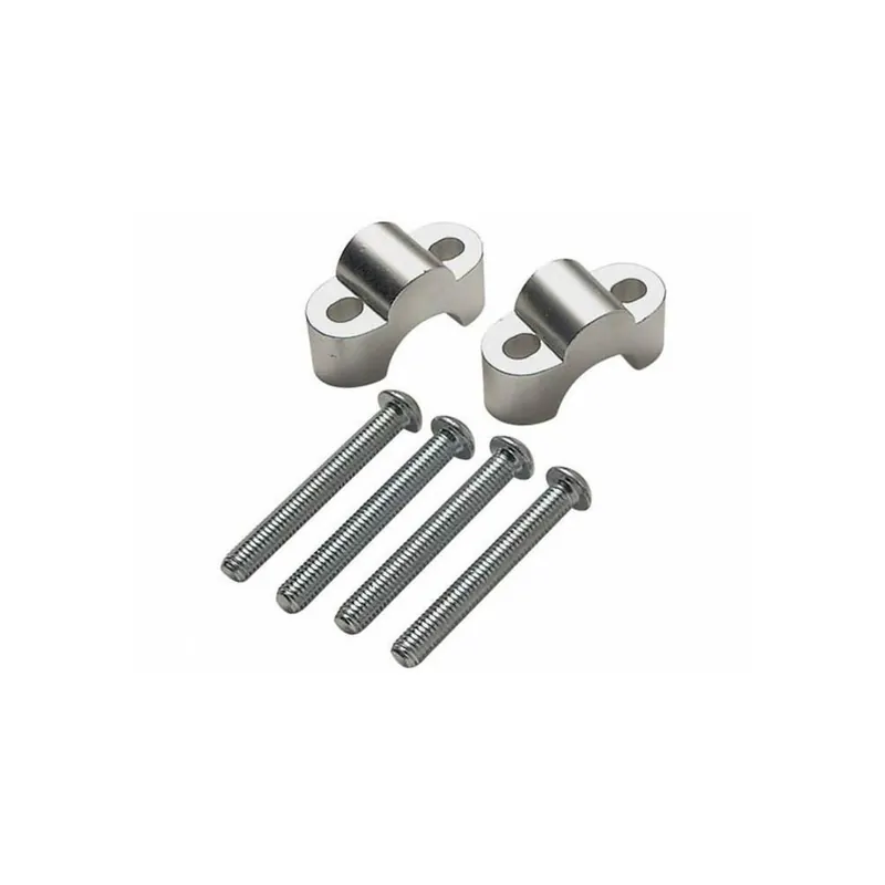 Sada na zvýšení řídítek + 10 mm (průměr 28 mm) vč. šroubů, RTECH (stříbrná) Akce