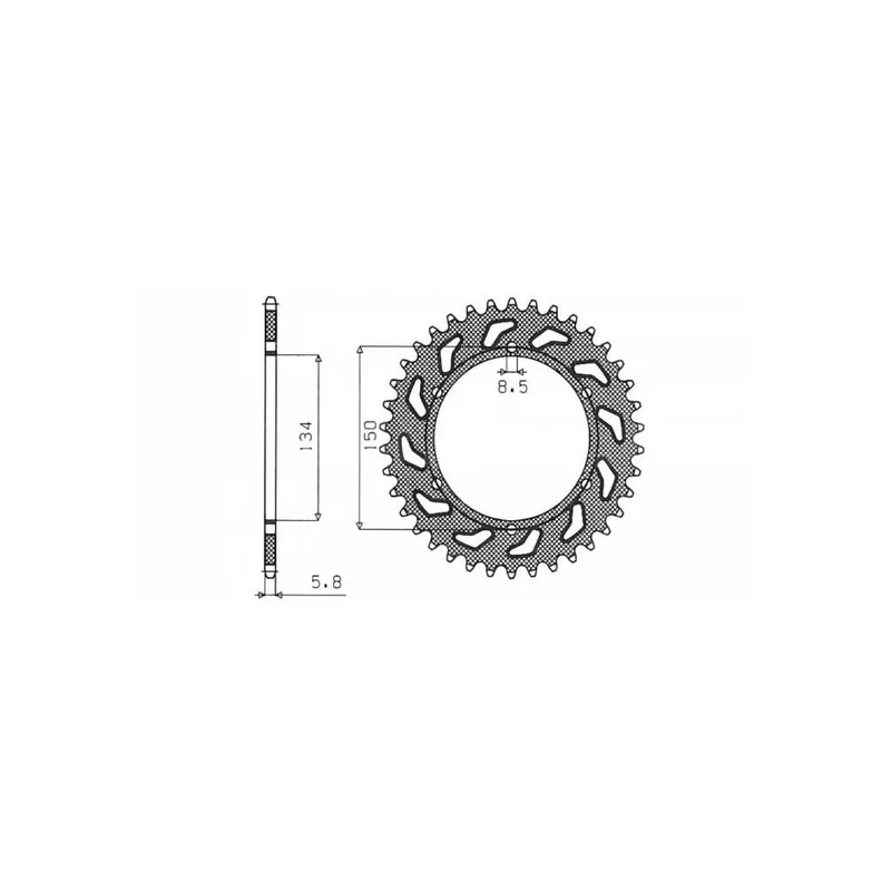 Kup Teď Ocelová rozeta pro sekundární řetězy typu 520, SUNSTAR (50 zubů)